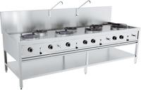 CombiSteel GAS WOKTAFEL 4X17kW + 3X9kW - 7178.1215