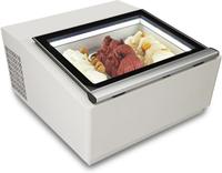 Tafelmodel Schepijsvitrine opent aan bedieningszijde | Wit | 3x 5 L | CombiSteel 7292.0005