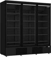 Display vrieskast | 3 glasdeuren | 1450 L | Zwart | Combisteel | 7455.2250