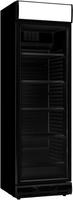 Displaykoelkast, 382 liter, ALL BLACK, Reclame-lichtbak, 1 glasdeur, Combisteel 7464.0090