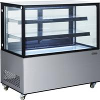 Koelvitrine | B=1.2m | 370 liter | Rechte Ruit | Wielen | Combisteel | 7487.0020