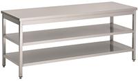 Werktafel met 2 schappen | 160cm breed | RVS | Combisteel | 7812.0305