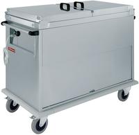 Diamond Bain-marie-wagen 3x GN 1/1, met deksels, kast met draaideur | CTBM/3C-T