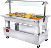 Bain Marie Warm Buffet 4X1/1H150 Wit Hout | Diamond | BBM/4N-A1