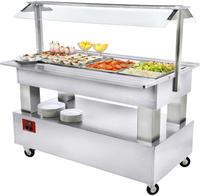 Diamond Buffet - Salad bar, gekoeld, 4x GN 1/1-150 (wit hout) | BSB/4N-A1-R2