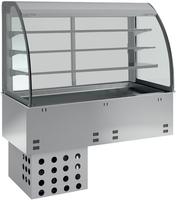 Kuipelement En Open Uitstalvitrine 3 Niveau's (met Gordijn), Gekoeld, Geforceerd, 2x GN1/1 - Diamond DPA/RVA308-R2