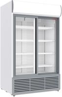 Diamond Positieve Gekoelde Vitrine 1230 Liter, Lichtbak, 2 Schuifdeuren - WIT - DRK12-CW
