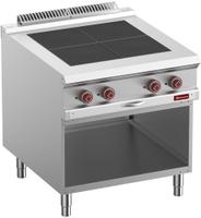 Elektrisch Fornuis Met 4 Verlaagde Kookplaten Op Open Kast - Diamond E9/4SPA8-N