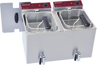 Diamond Elektrische Friteuse Tafelmodel 2x 8 Liter + Aftapkraan - F8E/D2