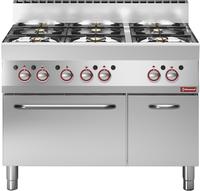 Fornuis Met 6 Gasbranders Op Gasoven En Neutrale Kast - Diamond G65/6BFA11-N
