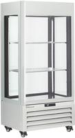 Diamond FULL Glazen Vitrine" 600 Liter 1 Niveau + 2 Planken Geventileerd WINE WIT - MAX/609-VW