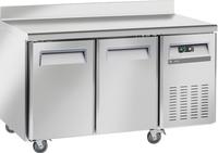 Diverso By Diamond Koelwerkbank, Geventileerd, 2 Deuren GN 1/1, met Achterwand, op Wielen, 2 met Remmen - WR-GTN2-2ND