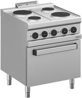 Diverso By Diamond Elektrisch Fornuis 4 Platen, op Elektrische Oven GN 2/1 - WR-E4PF-F3