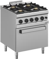 Diverso By Diamond Gasfornuis 4 Branders, op Gasoven GN 2/1 - WR-G4BF-F1