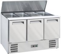 Diverso By Diamond Gekoelde Saladette met Deksel 4x GN 1/1-150 mm + Reserve 3 Deuren GN 1/1 - WR-SAL6-S3