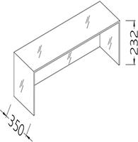 Diamond Optie: glazen structuur neutrale toonbank - kassa (frontale ruit, bovenste ruit en 2 rijruiten) - (ML) | TS