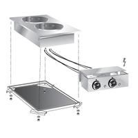 Gastro-Inox "drop-In" Elektrische Kookplaat , 40 Cm, 2 Plaats, Met Aansluitblok, Gastro-Inox 160.506
