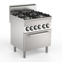 Mareno M1-600 Gasfornuis met 4 X 6Kw Branders en Elektrische Oven, 70cm - C6FES7GP