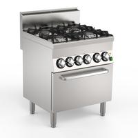 Mareno M1-600 Gasfornuis met 4 X 6Kw Branders en Elektrische Heteluchtoven, 70cm - C6FEV7GP