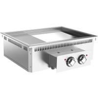 Mareno 700 Drop-In Bakplaat 80cm - Verchroomd Bakoppervlak - 1/3 Glad-2/3 Geribbeld - 170.517