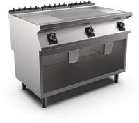 Mareno M1-700 Elektrische Bakplaat Met 2/3 Gladde En 1/3 Geribbelde Verchroomde Plaat - 120cm - 171.264