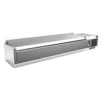 Gastro-Inox RVS Opzetkoeling 7x GN 1/4 Met Deksel, Gastro-Inox 209.151
