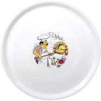 Saturnia porseleinen pizzaborden 33cm met chef decor | DJ959