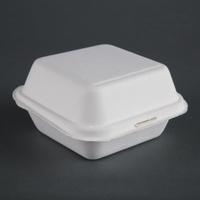 Fiesta Green composteerbare bagasse hamburgerbakjes 14,9cm | DW247