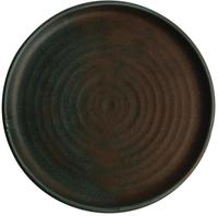 Olympia Canvas ronde borden met smalle rand groen 26,5cm | FA324