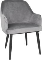 Bolero Lia Velvet Stoelen Grijs (2 Stuks) - Bolero FX071