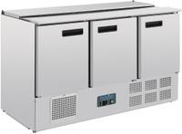 Gekoelde saladette met deksel | 3 Deuren, 1/1GN | 368 liter | Polar G607