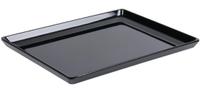 Platte melamine schaal | zwart | GN1/1 | GF075