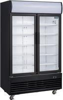 Polar G-Serie Rechtopstaande Scharnierdeur Display Koeling Met Lichtbak 950Ltr Zwart - Polar GM813