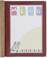 Securit Menumap Hout A4 Wijnrood - Securit H739