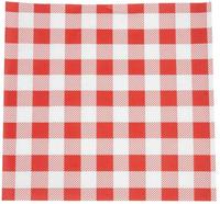 Chefstore.nl Fiesta Composteerbare Rode Gingham Vetvrije Vellen - 250x250mm (Pakket 200) - HY780