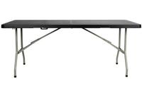 Bolero HZ169 Rechthoekige Centraal Opvouwbare Tafel 6ft Zwart