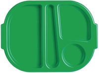 Kristallon dienbladen met vakken 37,5 x 27,8cm groen | U040