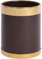 Bolero prullenbak bruin met gouden rand | Y804