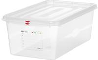 HENDI 873366 GN container 1/1 polypropyleen, , GN 1/1, 28L, Transparant, 530x325x(H)200mm