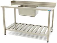 Maxima Spoeltafel - 160 X 75 cm - Aanvoer Vaatwasser Rechts - incl. Wasbak en Onderschap - 09201041