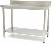 Maxima Werktafel RVS - 120 X 70 cm - Verstelbare Hoogte - met Spatrand - 09364033