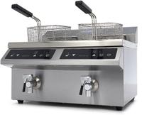Maxima Frituurpan - 2x 8 L - 2 Manden - met Tapkraan - Inductie - 09371095