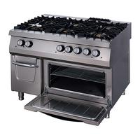 Maxima Premium Fornuis - 6 Pitten - Driedubbel - 90 cm Diep - Gas Incl. Elektrische Oven - 09398507