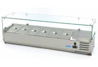 Maxima Opzetkoelvitrine - 140 cm - 6 X 1/3 GN Bakken - 09400323