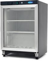 Maxima Vrieskast - 200 L - Zwart - met Glazen Deur - 09405009