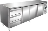 SARO Gekoelde Werkbank met 3 Deuren en 1x Set van 3 Lades Model KYLJA 4130 TN
