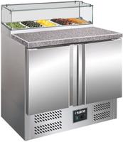 SARO Pizzawerkbank met Glasvitrine Model PS 200 G