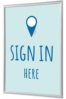 Syna Kliklijst A4 Complete Set hier Melden Blauw Engels - KRA4G25LPPI452