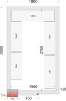 Vriescelpanelen met 120 mm Isolatie - CR 180X300X220