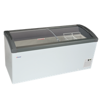 Elcold DIEPVRIESKOFFER met GEBOGEN GLAZEN GLIJDEKSELS - FOCUS 171